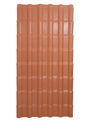 Telha de PVC Plan  6 ondas cor cerâmica medida 2,41 x 0,88